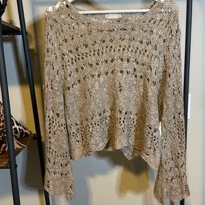 See Through Cropped Blouse